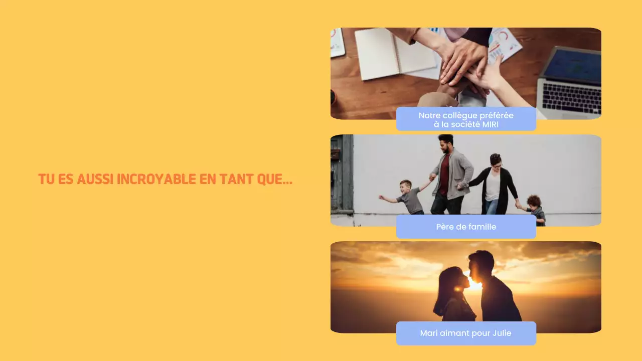 présentation simple de l'anniversaire d'orange