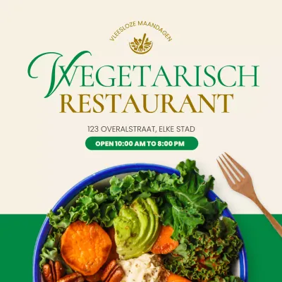 promotie groen modern restaurant