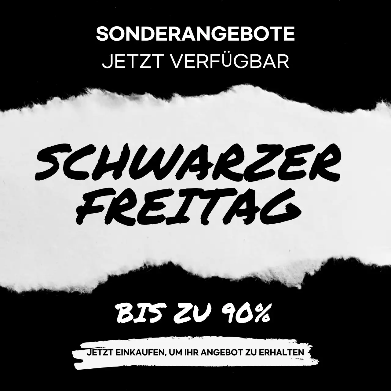 schwarz fett Black Friday Aktion