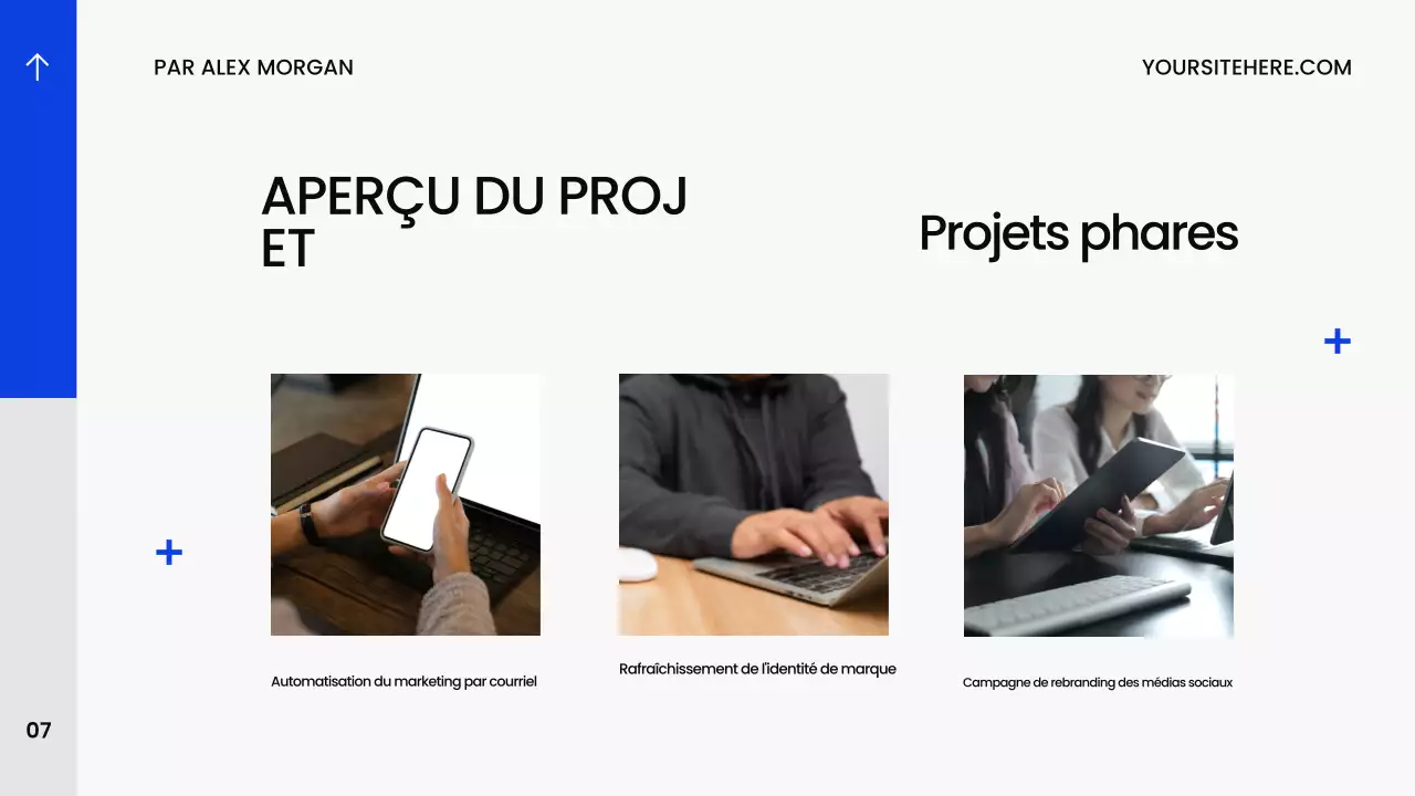 Portfolio créatif moderne bleu