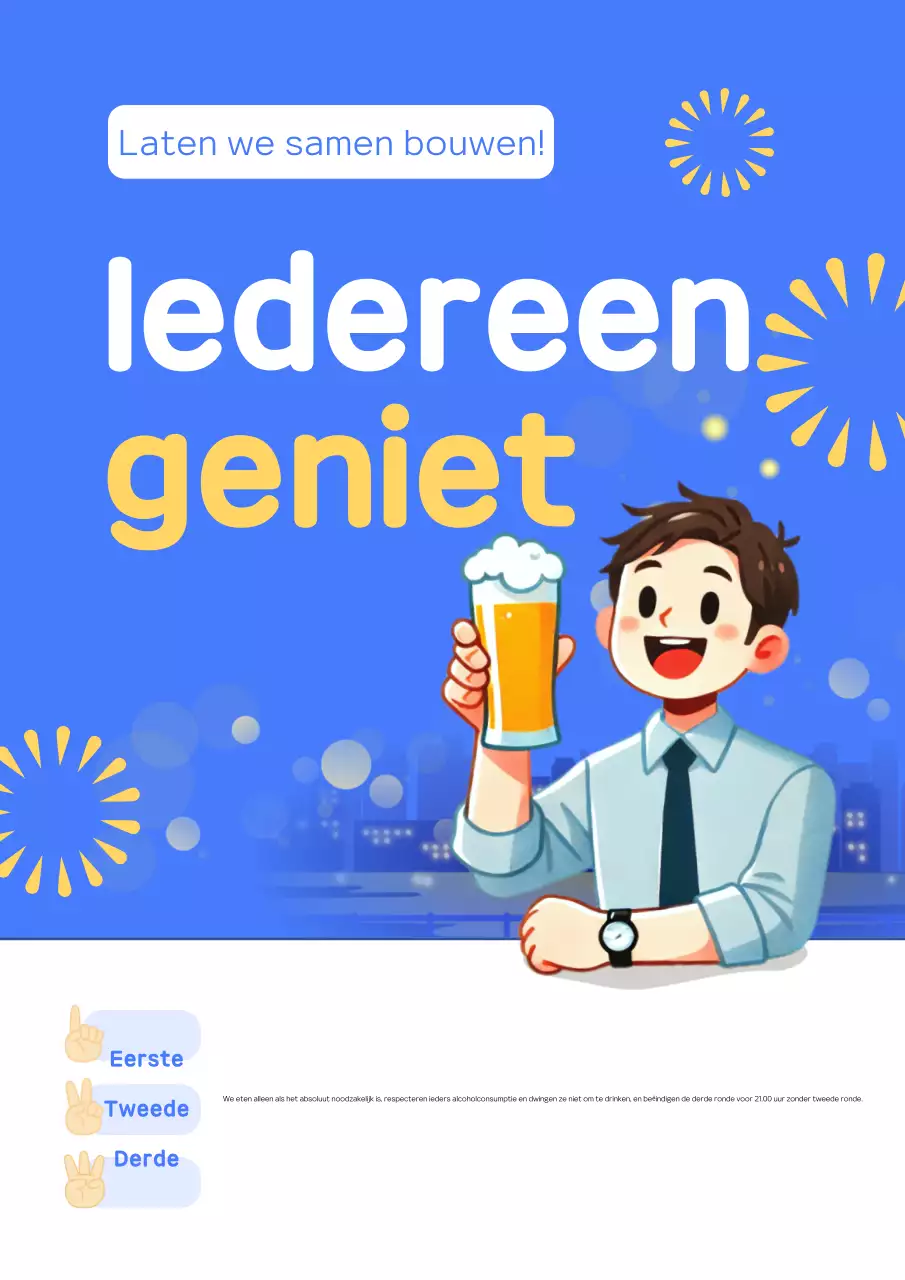 Blue Eenvoudige Diner Gids