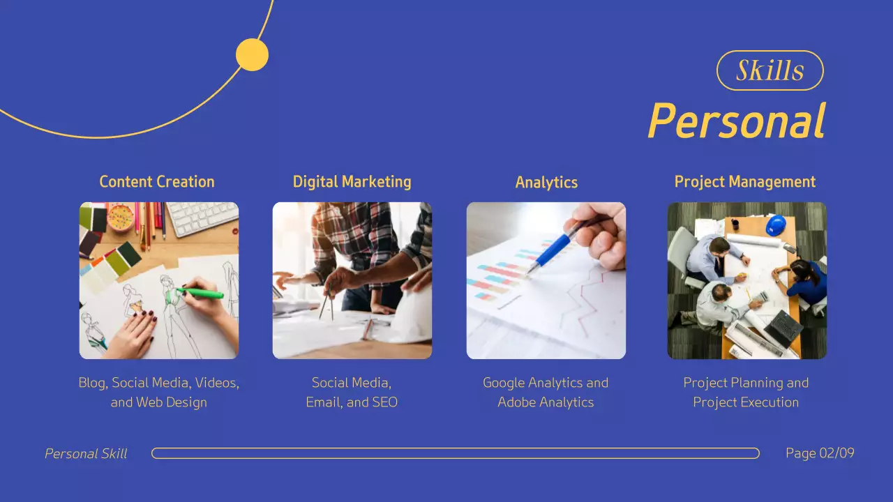 Blue Creative Portfolio Resume Presentation