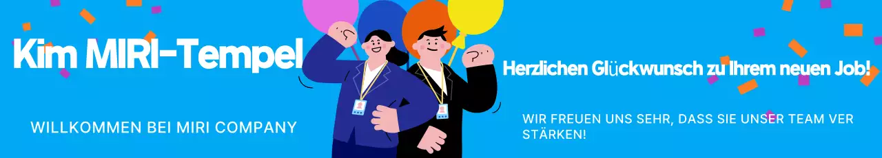 Glückwunsch an Blue zu seinem neuen Job