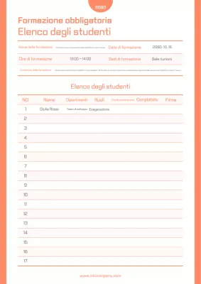 Reclutamento per Orange Neat Training