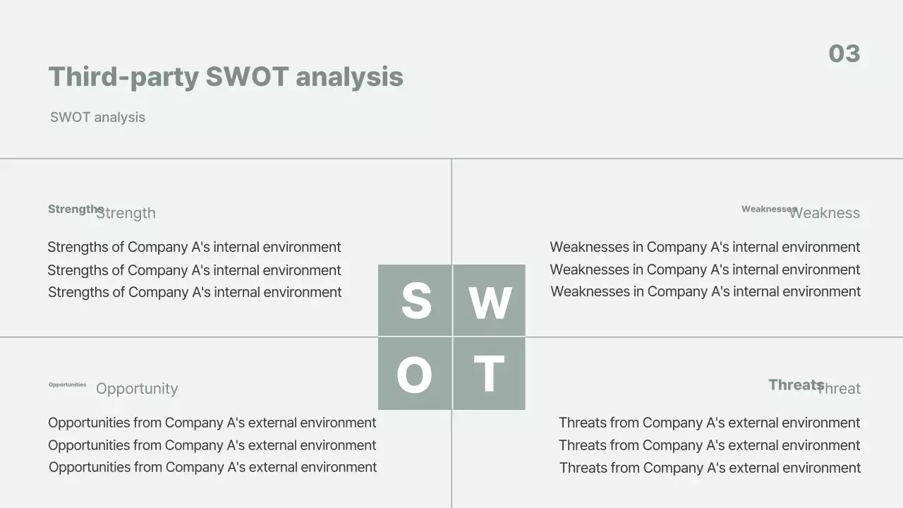 Apresentação de negócios minimalista cinza