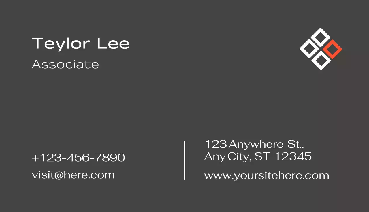 Grey Modern Business Card