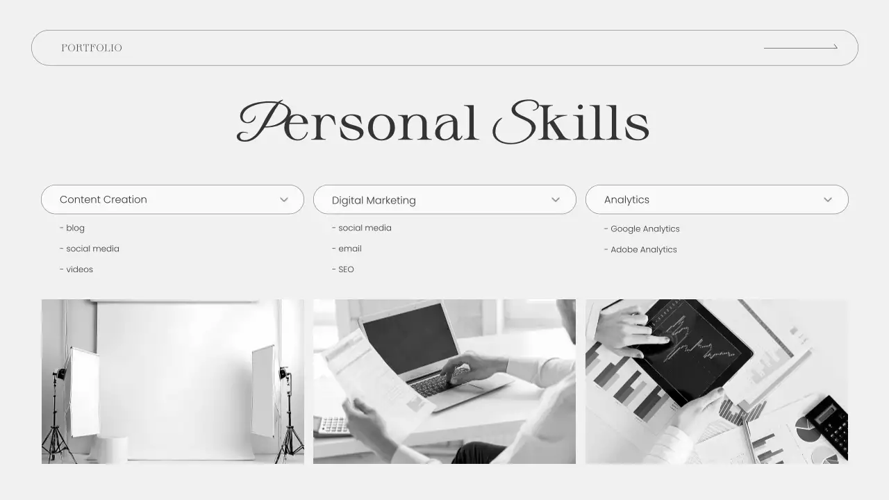 Presentasi Resume Portofolio Elegan Putih