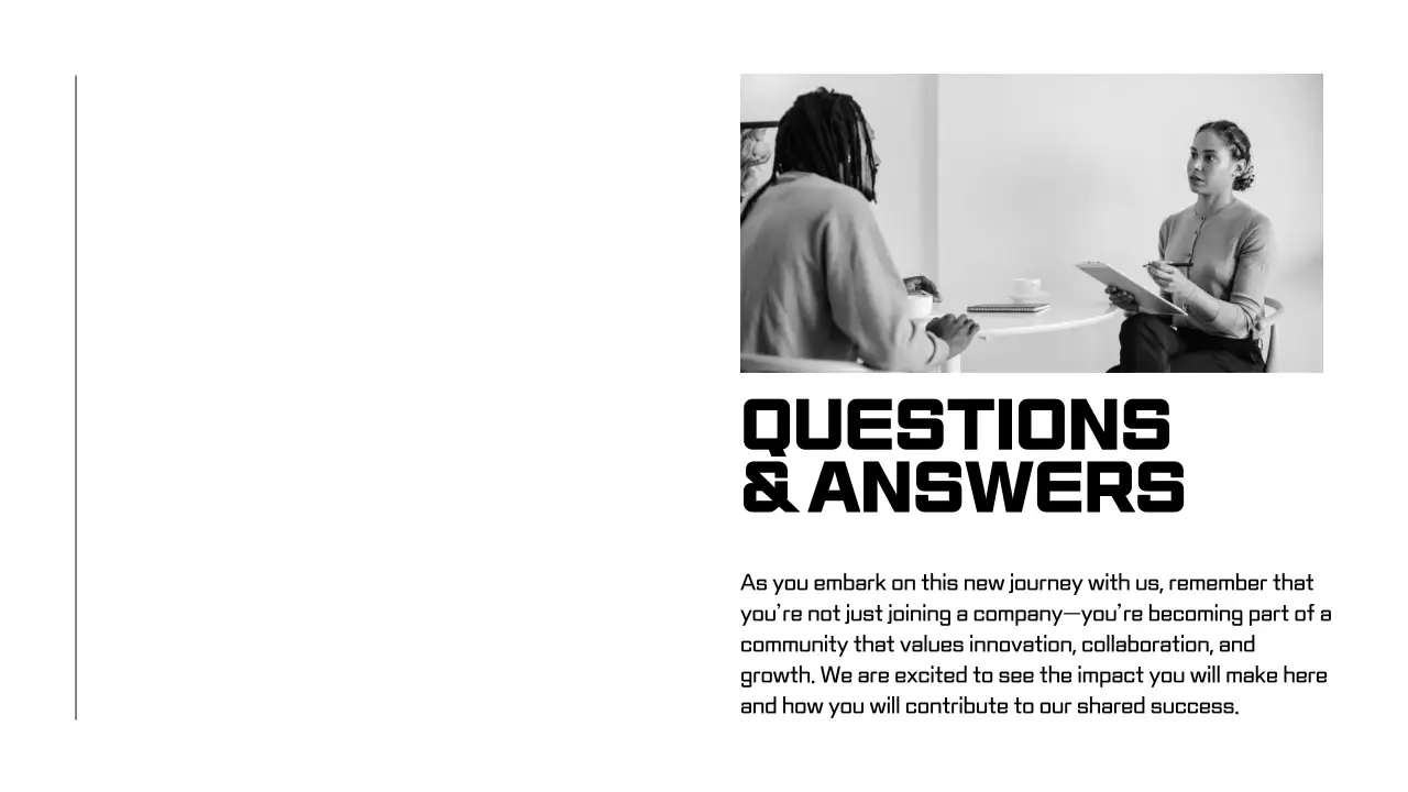 Black Modern Employee Guide Presentation