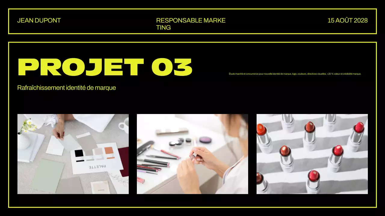 Présentation d'un portfolio créatif