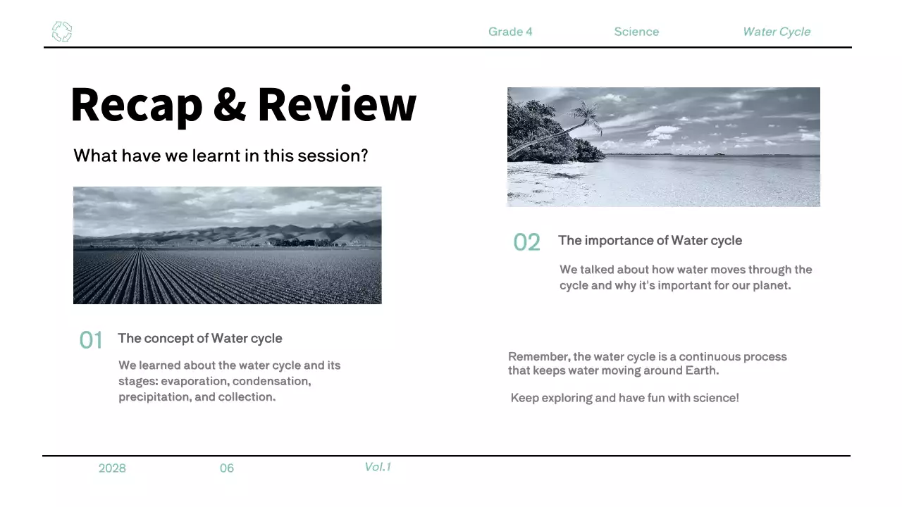 Apresentação da lição Blue Modern Water