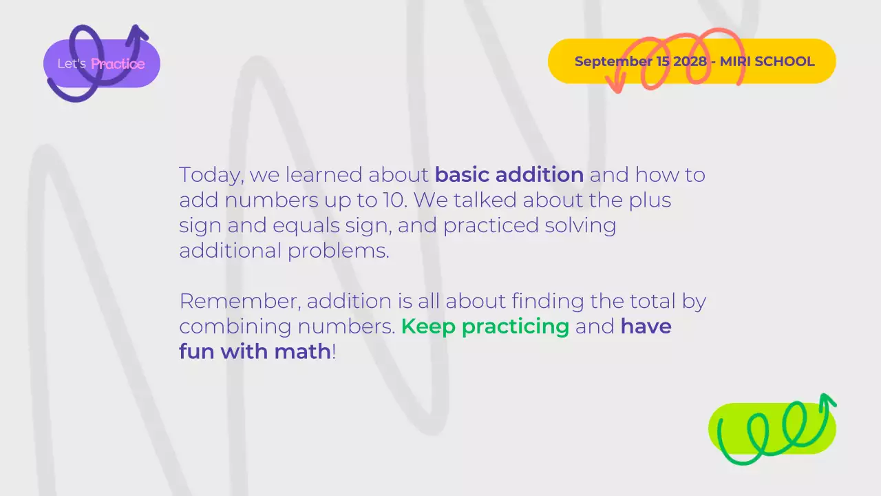 Purple playful math class presentation