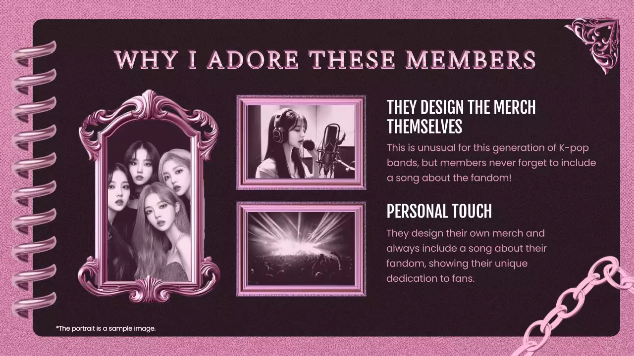 Pink Trendy K-Pop Collection Promotion Presentation