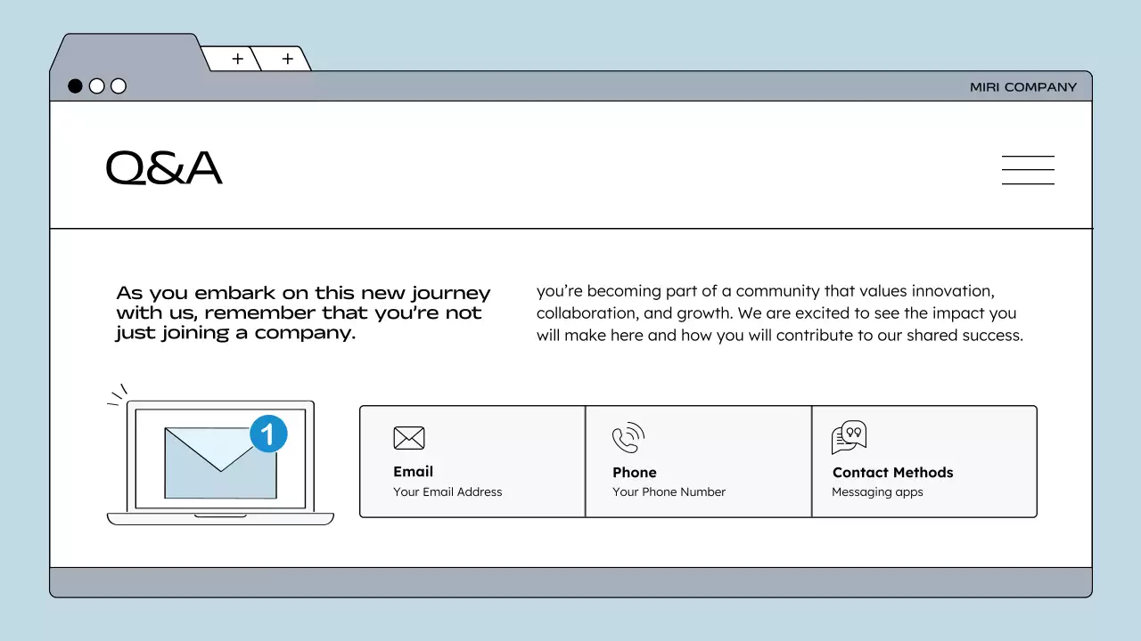 Bài thuyết trình hướng dẫn nhân viên tối giản màu xanh