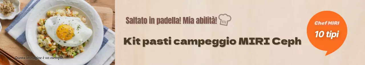 Pubblicità del kit pasto semplice in beige