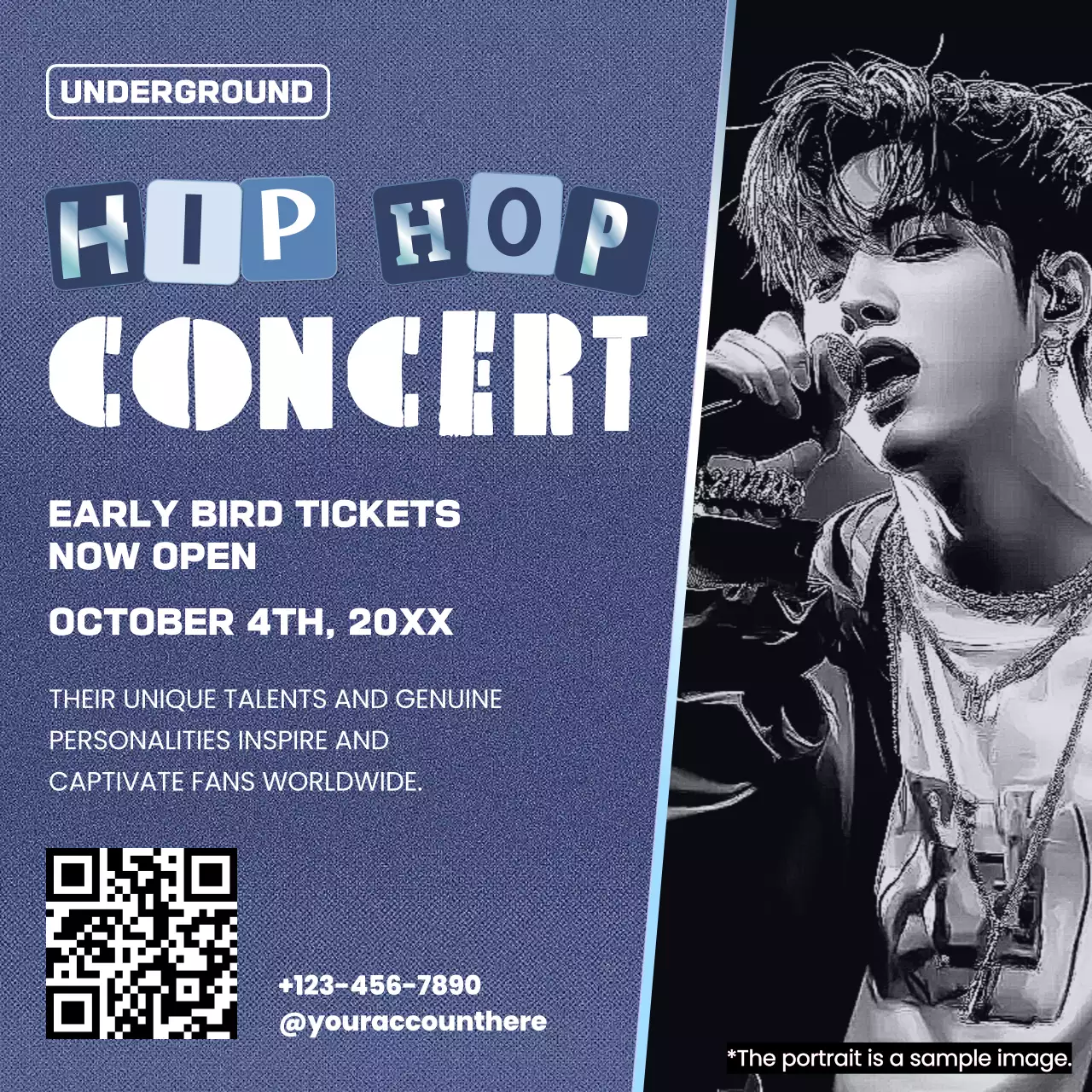 Blue Urban Concert Promotion Social Media Post