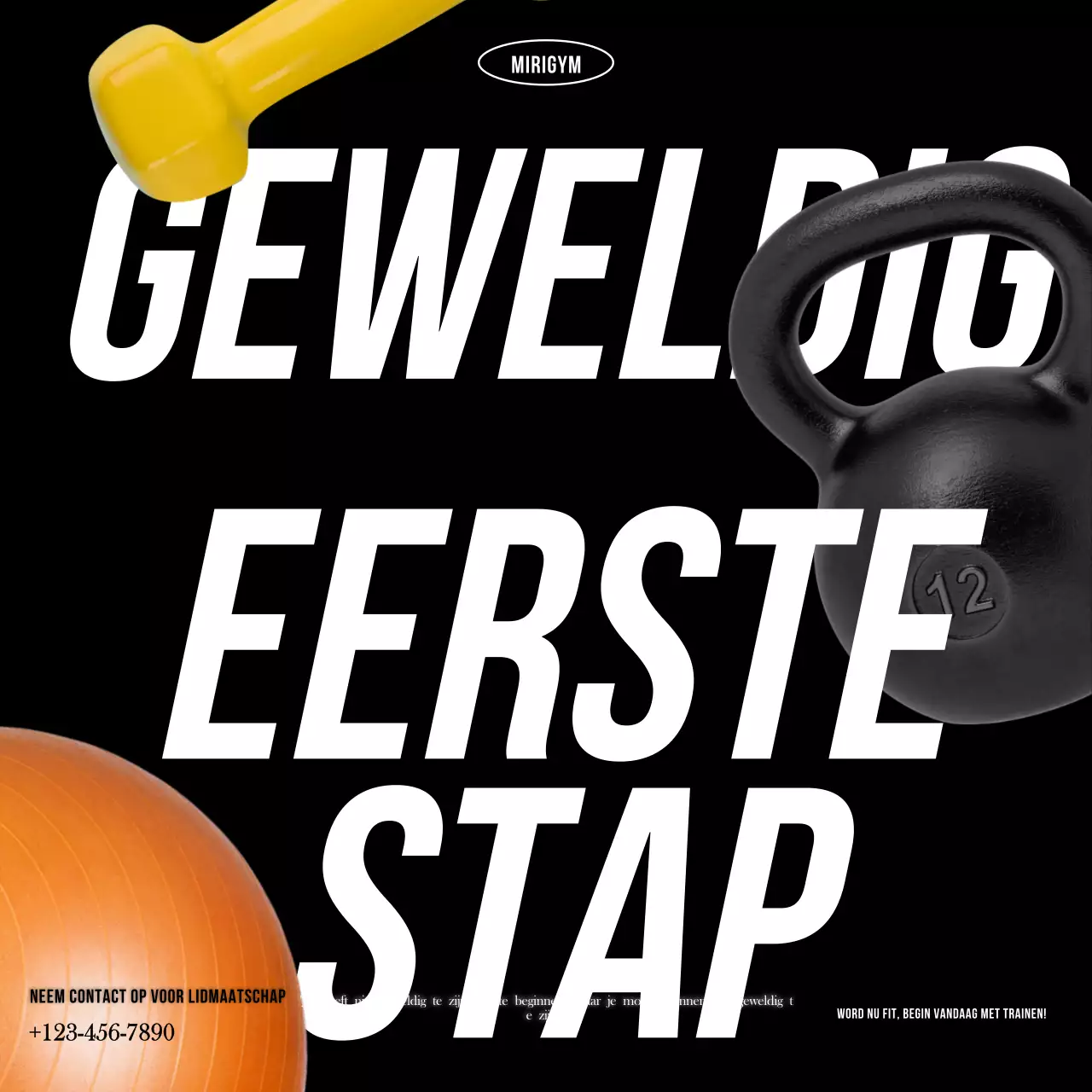 zwarte moderne fitness promotie