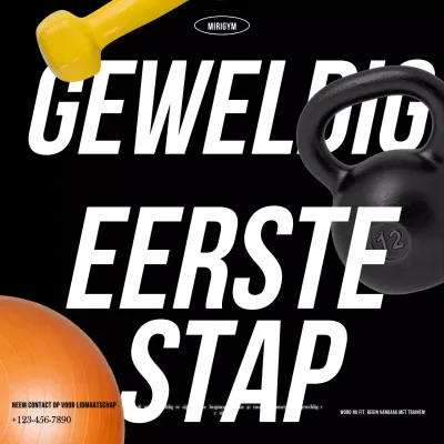 zwarte moderne fitness promotie