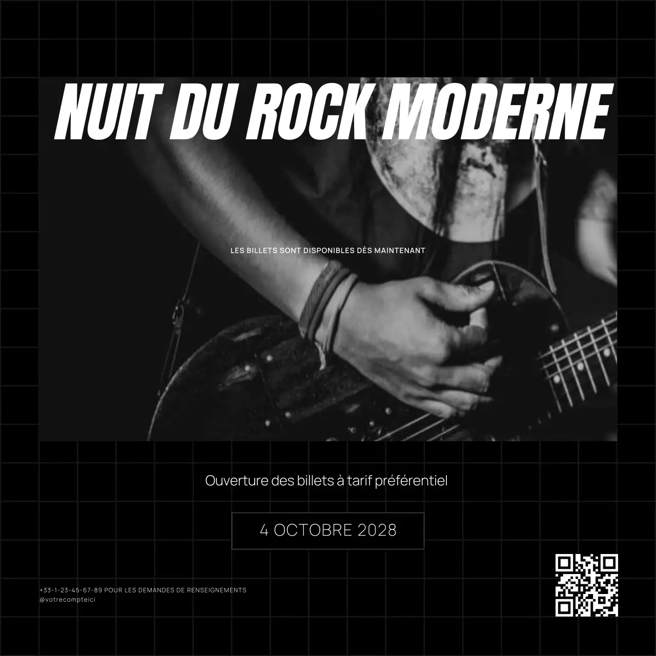 TRENDY AESTHETIC CLEAN MINIMAL MODERN ROCK MUSIC EVENT POST