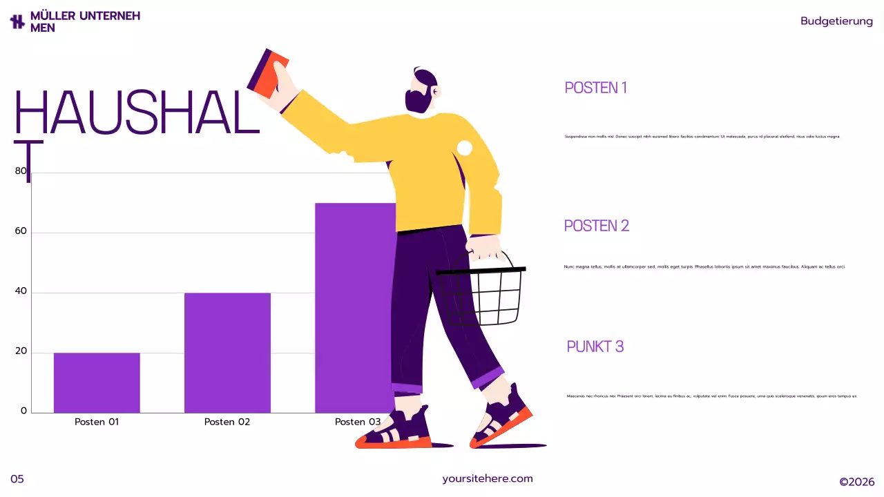 gelber moderner Marketingplan