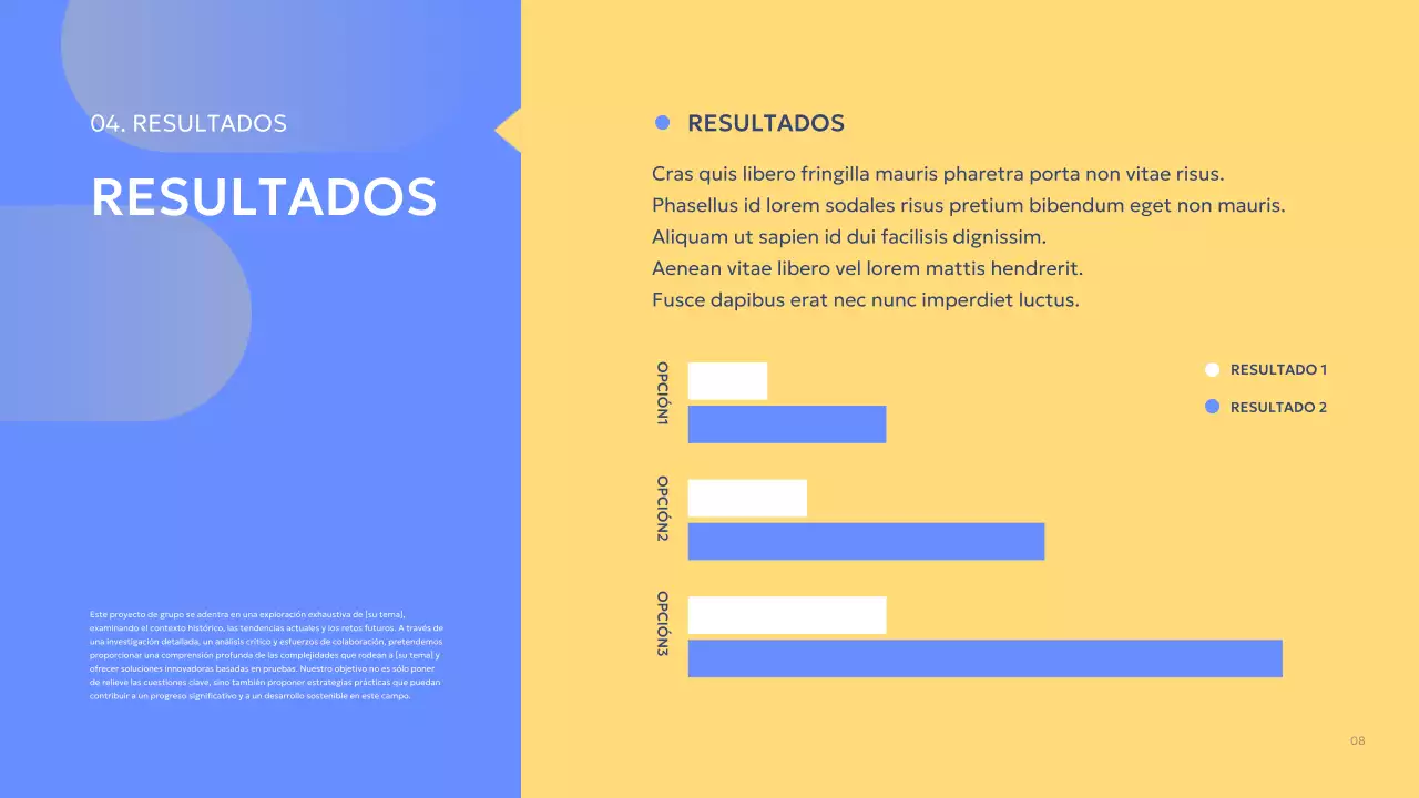 blue modern informe de proyecto de grupo