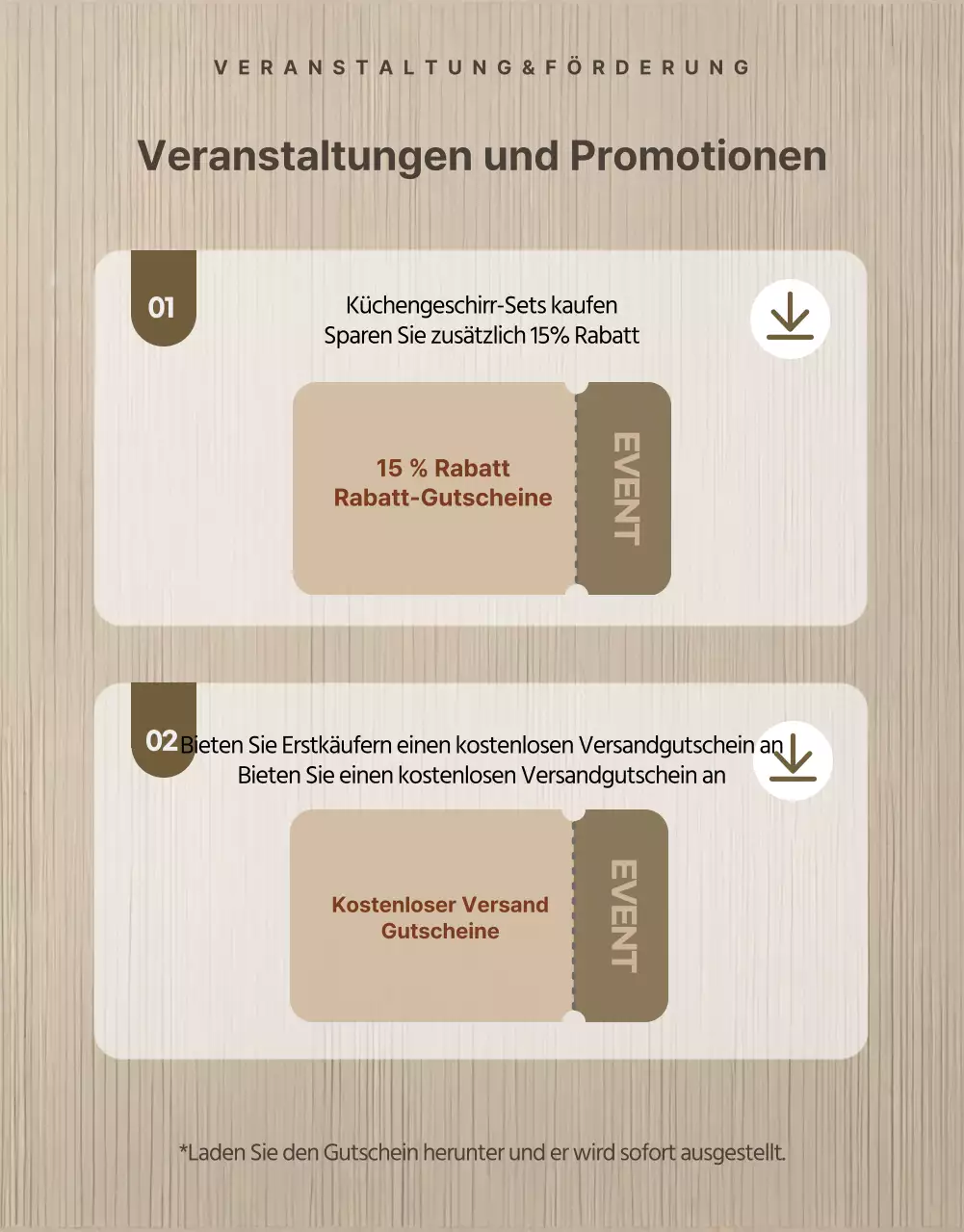 Modernes Einweihungsgeschenk Küchengeschirr in beige fördern