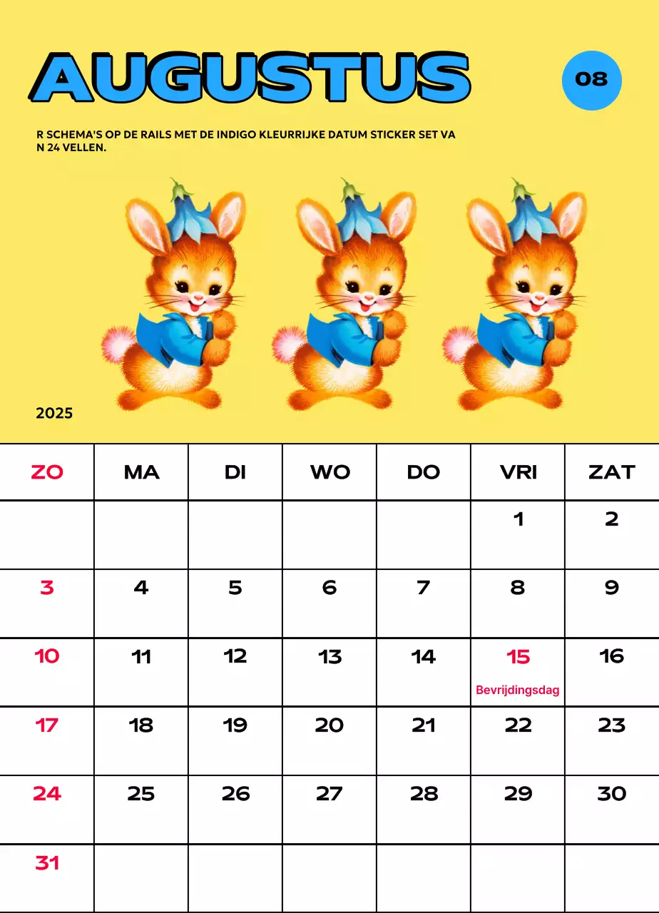 Kleurrijke kalenders met verschillende retro-illustraties