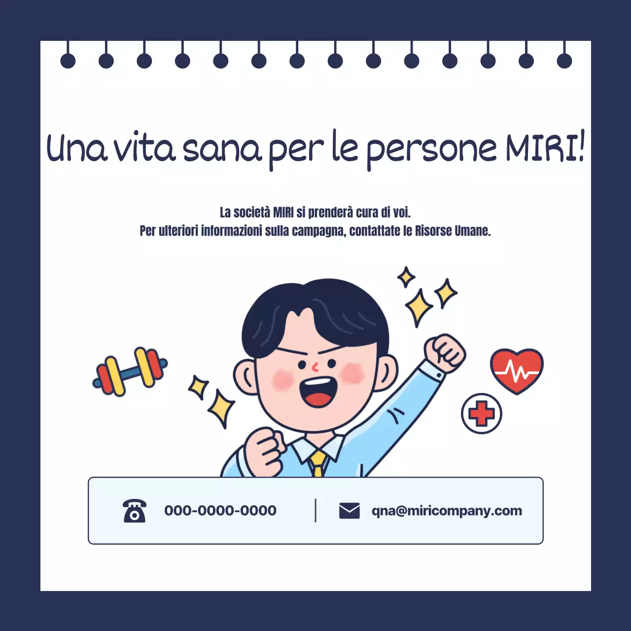 Promuovete la campagna sanitaria della vostra azienda in blu.