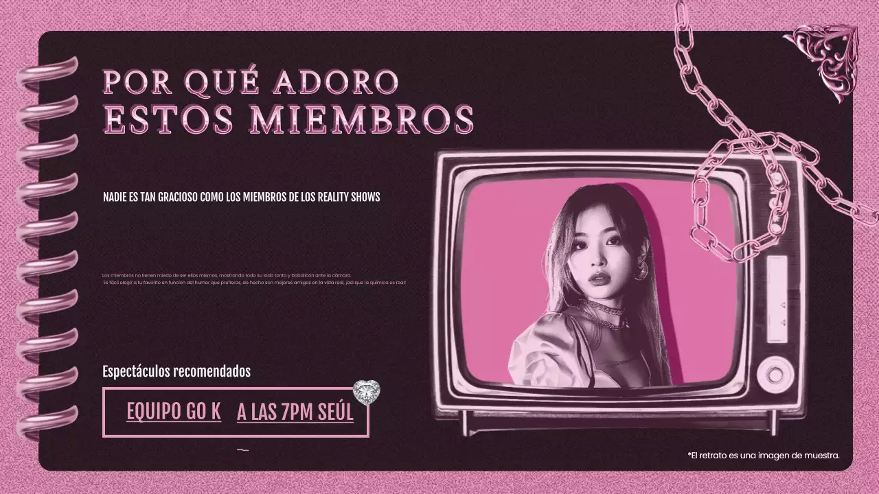 pink trendy K-pop promotion