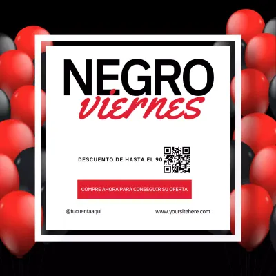 Black and Red Modern Bold Black Friday Promotion Instagram Post