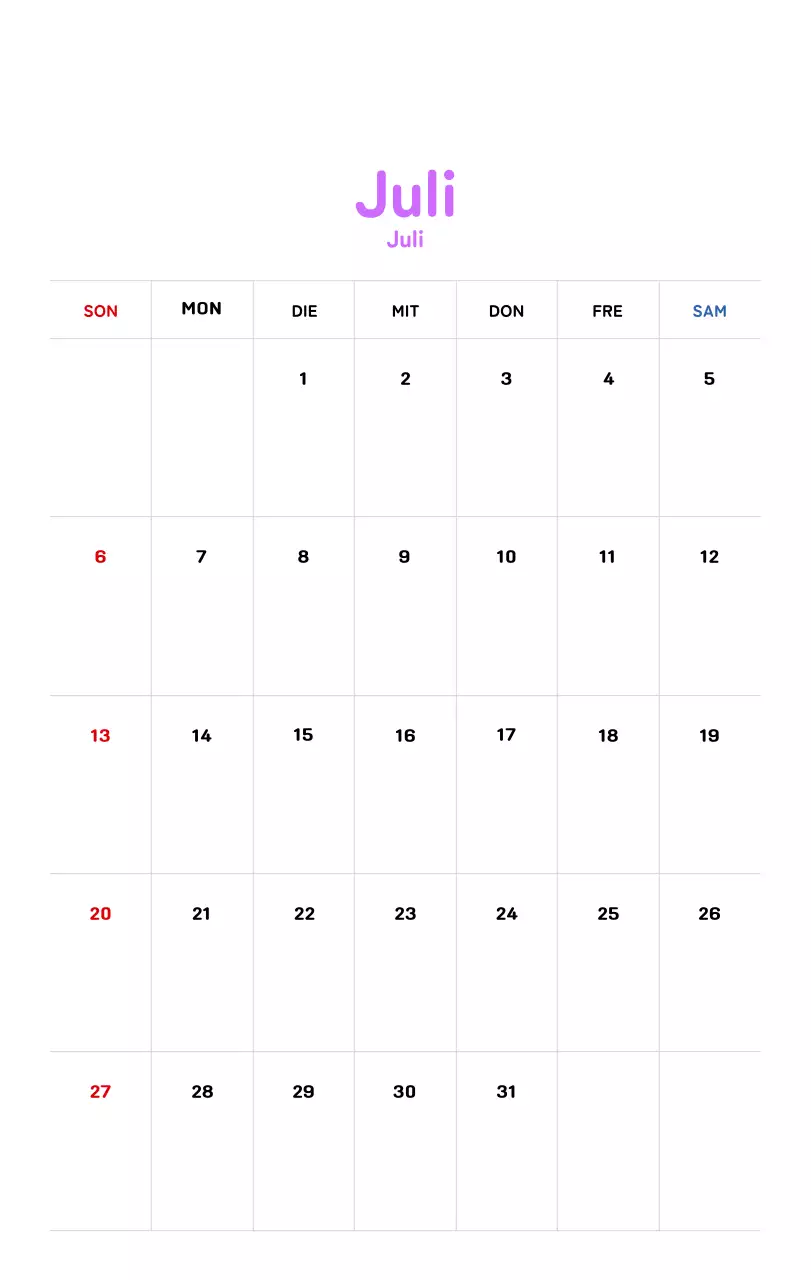 Neujahrskalender mit warmen Illustrationen