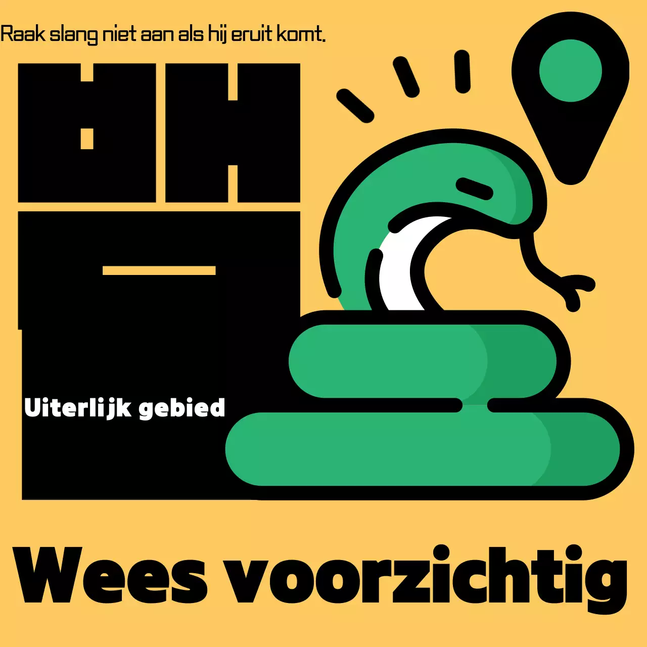 Gele eenvoudige gevarenwaarschuwing