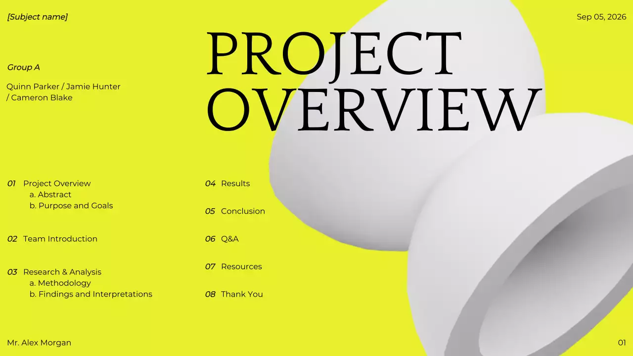 Green Modern Project Presentation