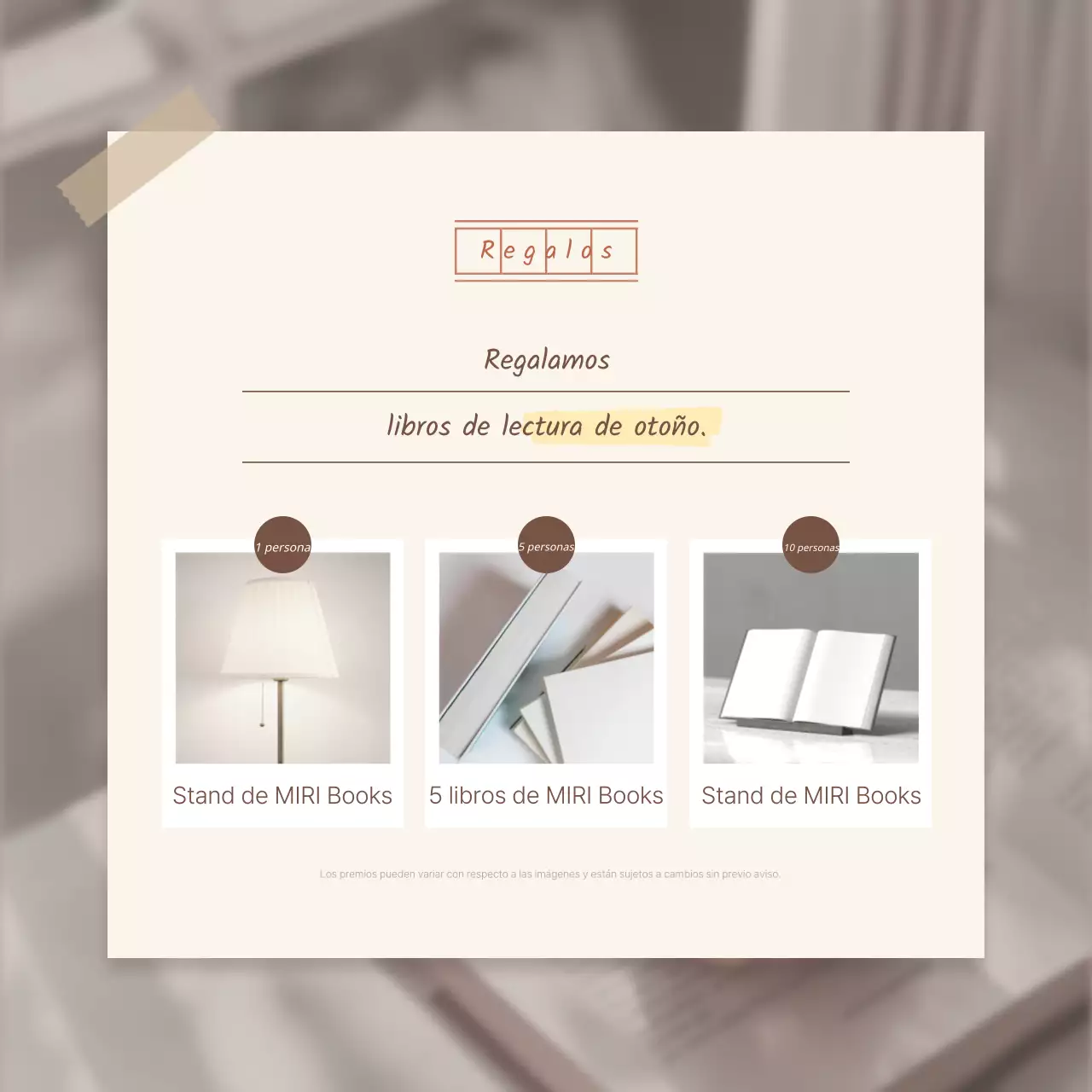 Promueva un evento otoñal vintage en beige