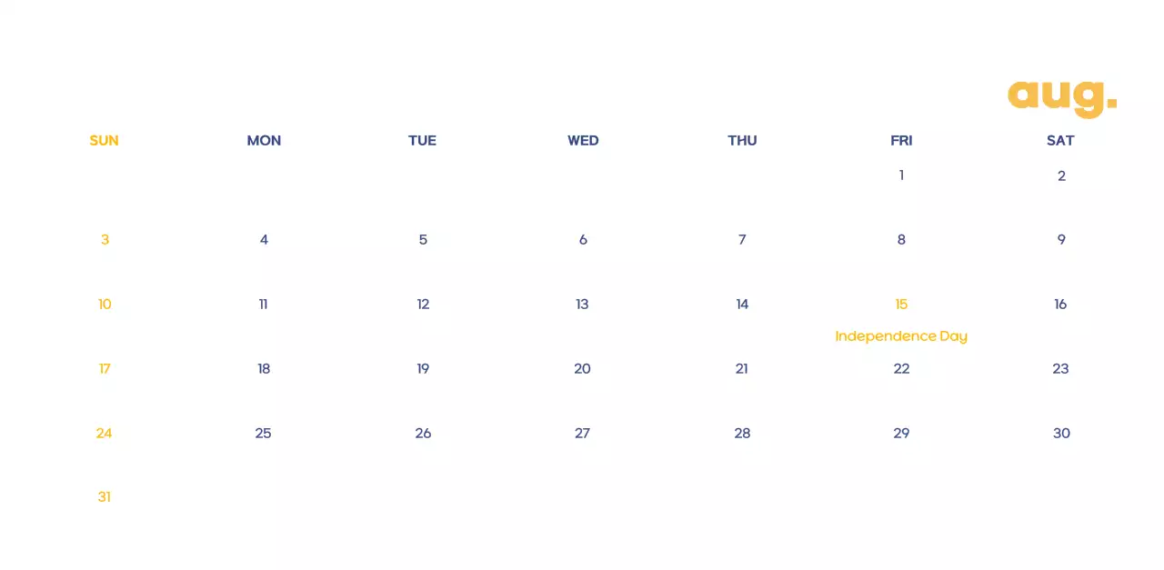 Business calendar with cute illustrations