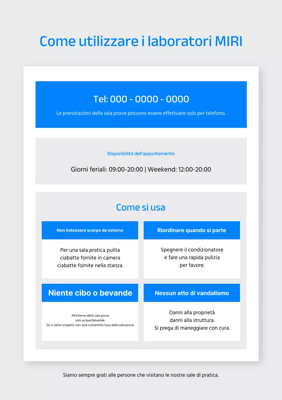 Annunci semplici blu