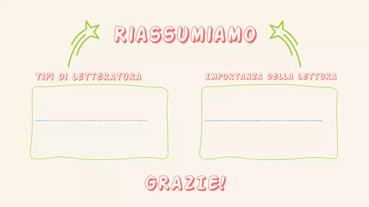 Presentazione della letteratura semplice e colorata per bambini