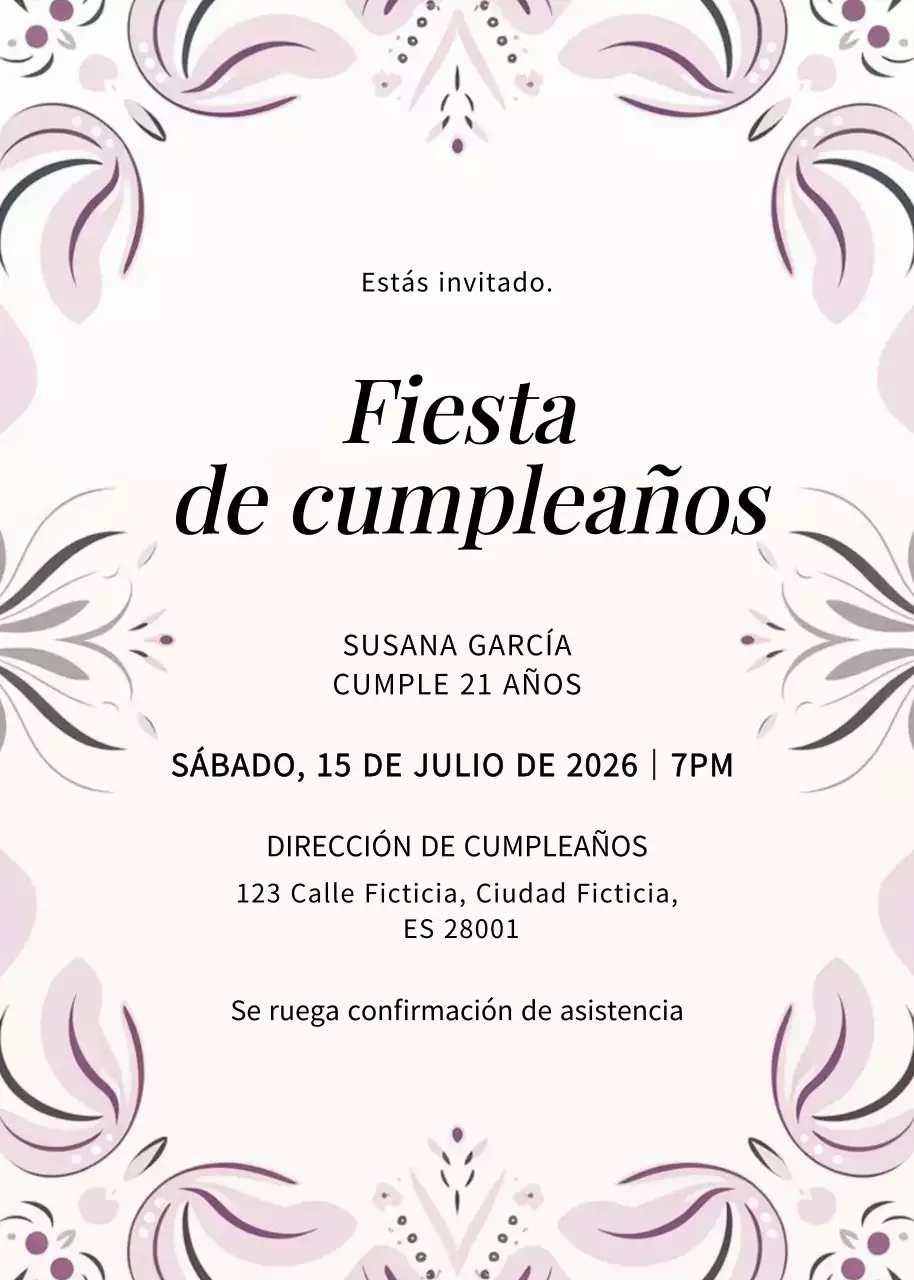 Invitación de boda blanca y elegante