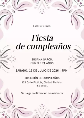 Invitación de boda blanca y elegante