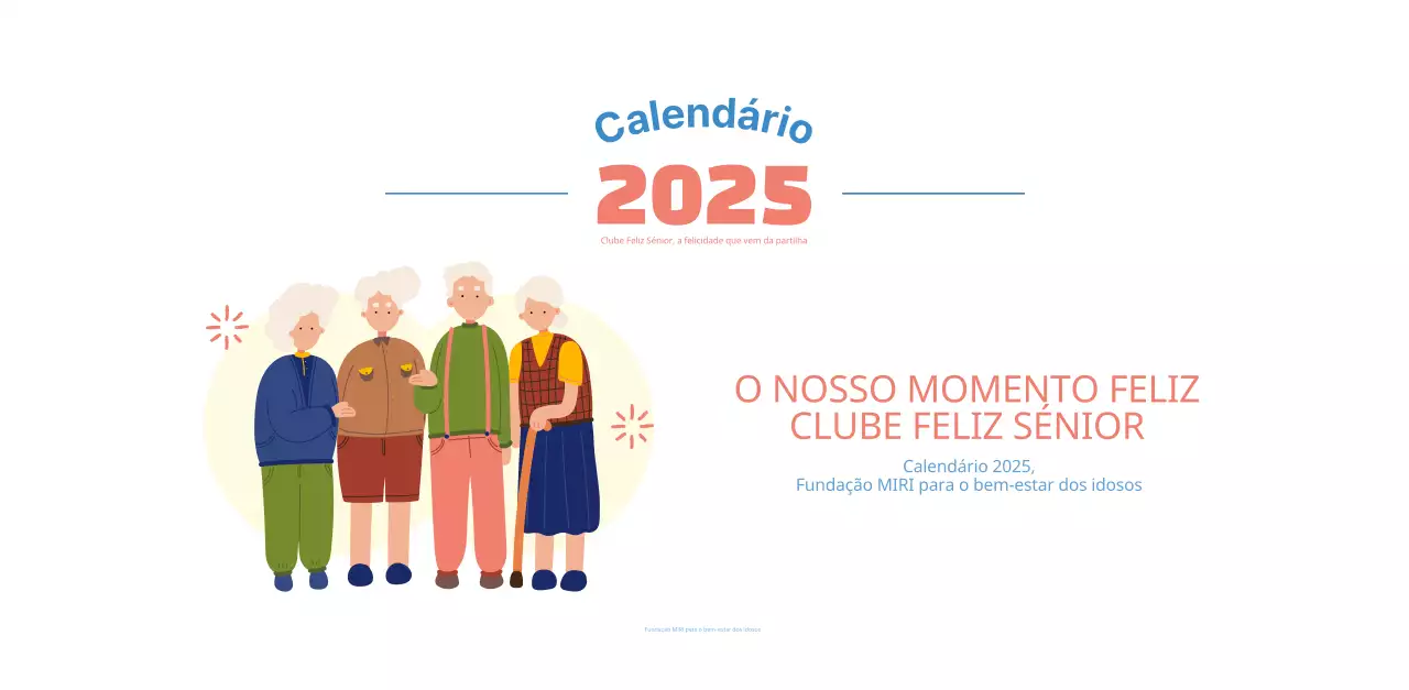 Calendário de negócios com ilustrações giras