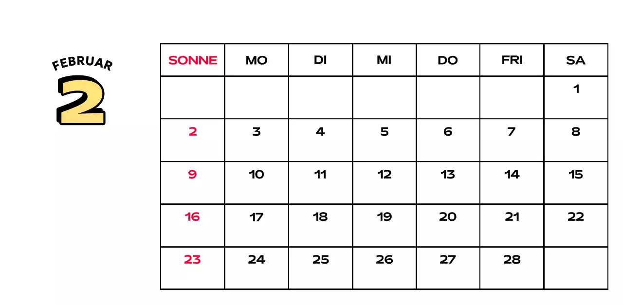 Bunte Kalender mit einer Vielzahl von Retro-Illustrationen