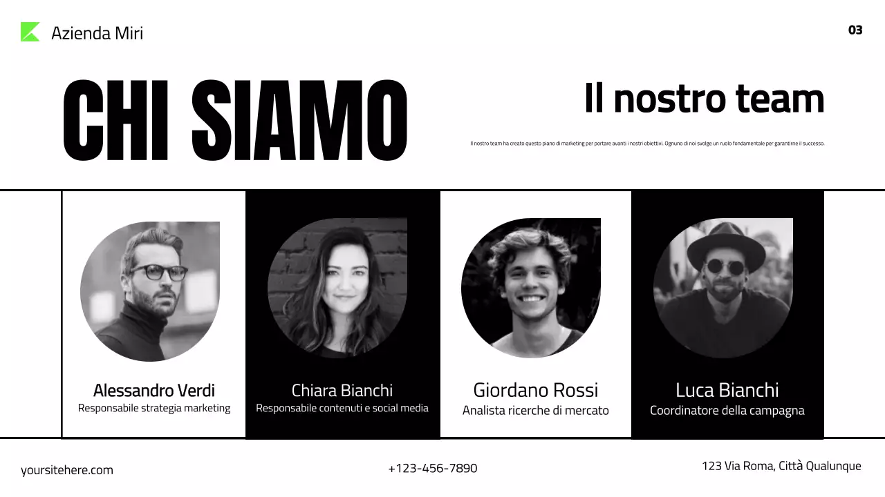 presentazione del piano di marketing verde moderno