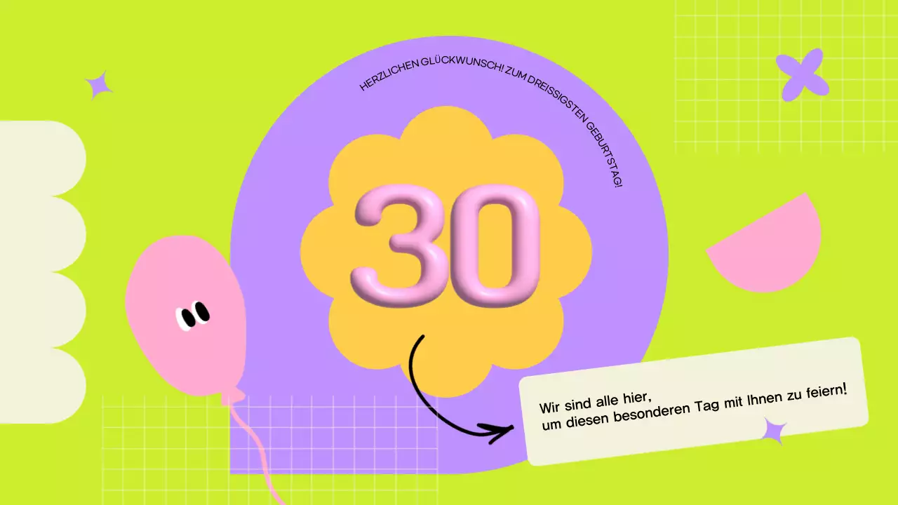 gelbe moderne Geburtstagskarte