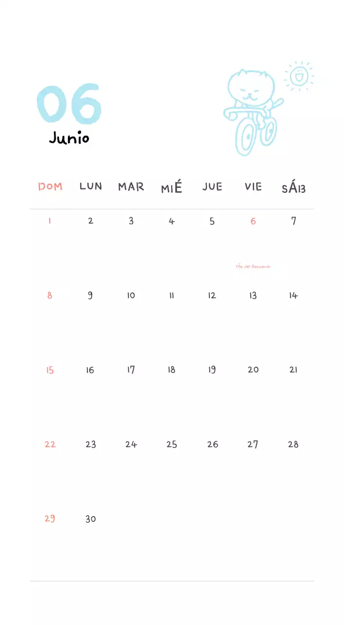 Calendario diario en marfil