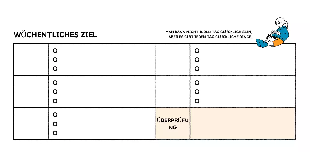 Illustrierter Kalender mit schönem Linienstil