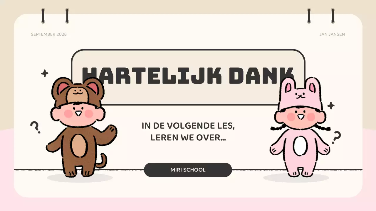 beige animatie quiz materiaal