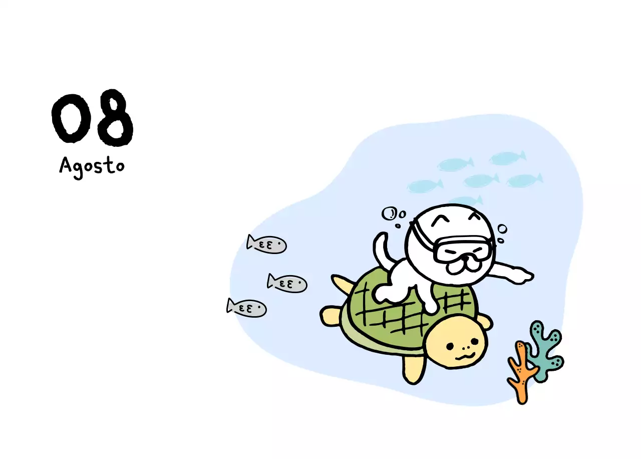 Calendario diario en marfil