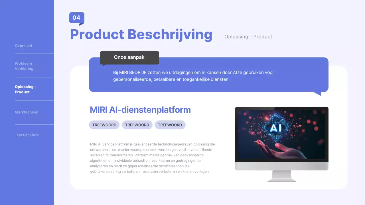 blauwe professionele business pitch