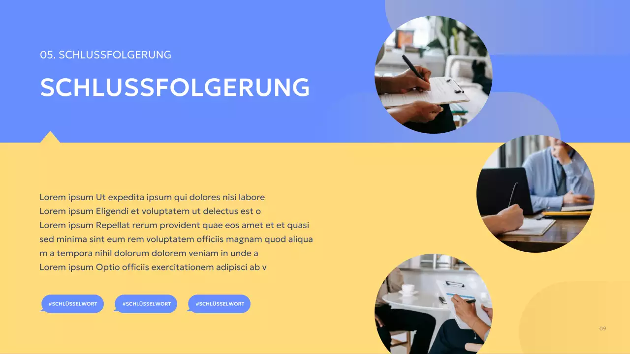 blue modern Gruppenprojektbericht