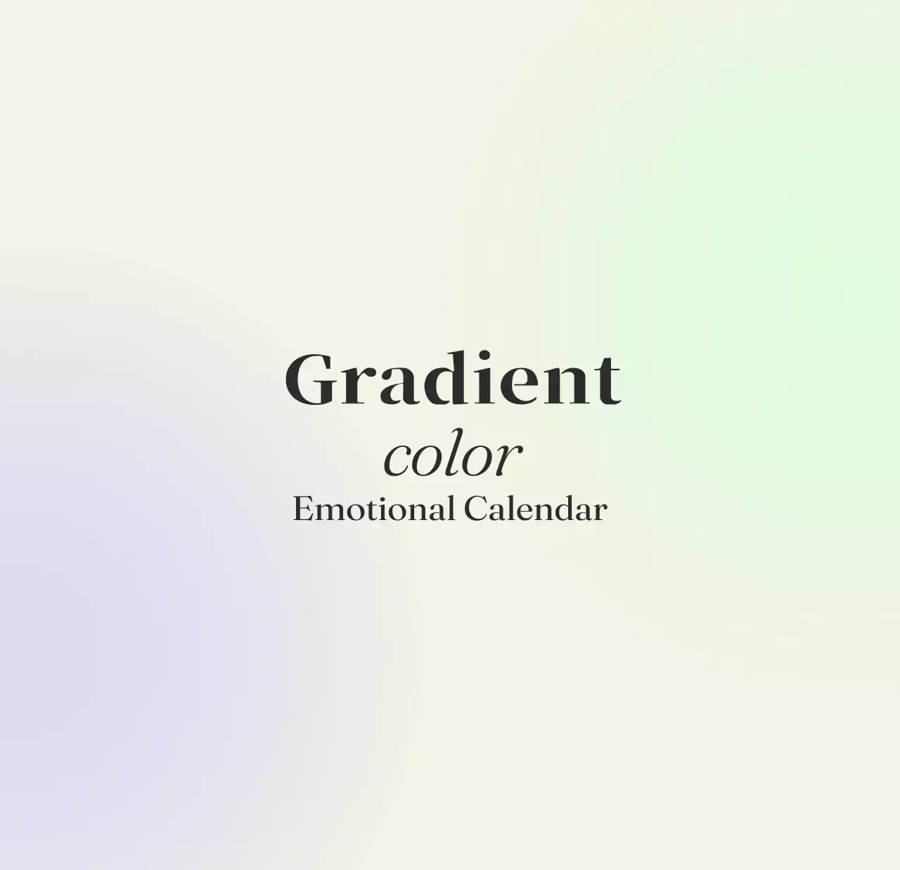 lịch lịch tối giản gradient