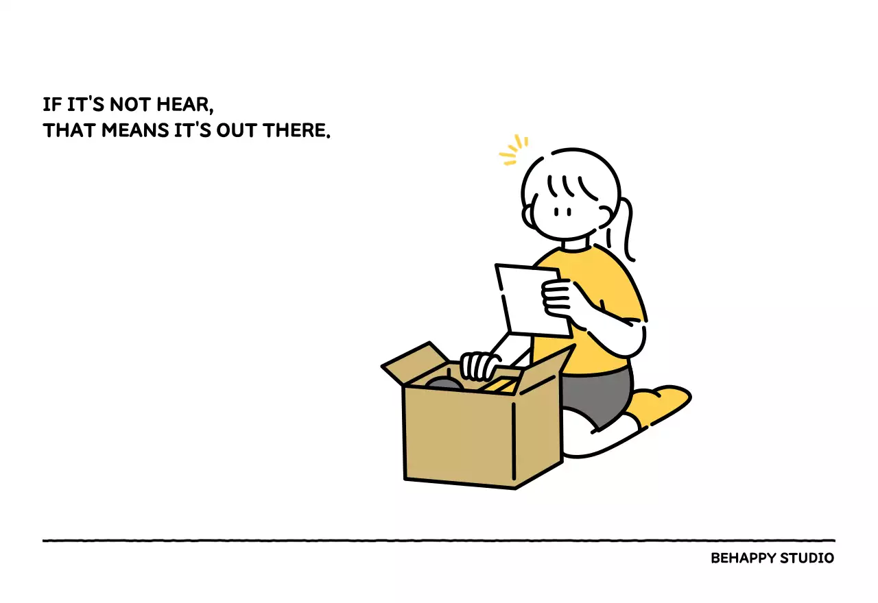 Illustrated calendar with a cute line style